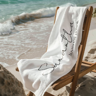 Geschenkideen für personalisierte Trauzeugin Strandtuch