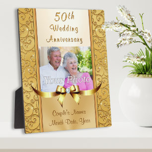 Geschenkideen zum goldenen 50. Hochzeitstag Fotoplatte