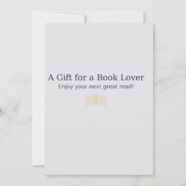 Geschenkkarte für Buchliebhaber - Elegantes litera Feiertagskarte