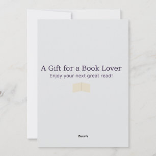 Geschenkkarte für Buchliebhaber - Elegantes litera Feiertagskarte