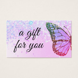 Geschenkkarte für den lila Glitzer