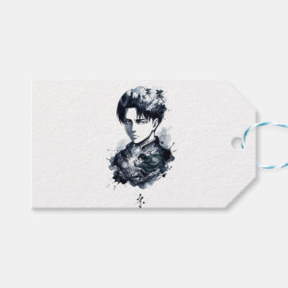 Geschenkkarte mit Portrait eines Soldaten in blaue Geschenkanhänger