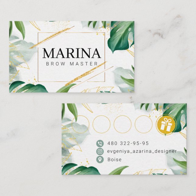 Geschenkkarte Perfekt für Beauty Professionals & M Visitenkarte (Vorne/Hinten)