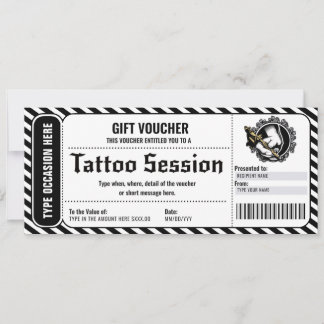 Geschenkkarte "Personal Tattoo" Einladung