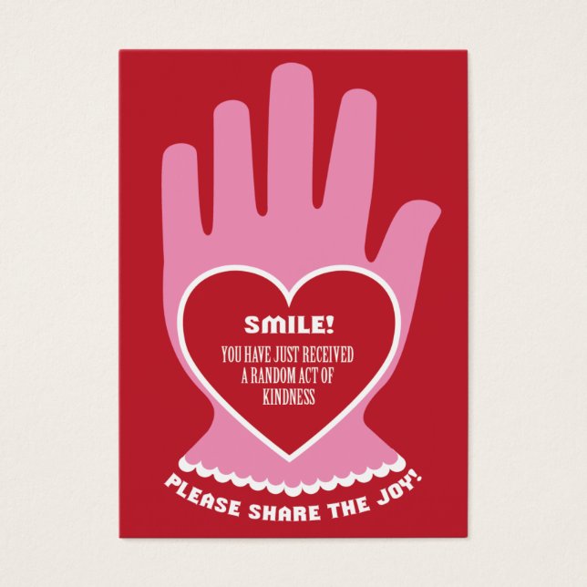 Geschenkkarte: Zufälliger Akt der Kindheit in Rot  (Vorderseite)