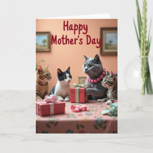 Geschenkkarte zum Muttertag für Katzen Karte