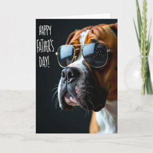 Geschenkkarte zum Vatertag für einen getigerten Hu Karte