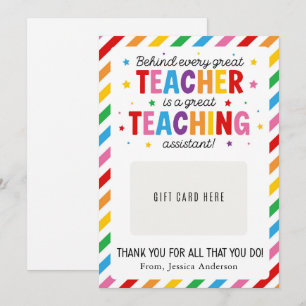 Geschenkkartenhalter für den Paraprofessional Appr Einladung