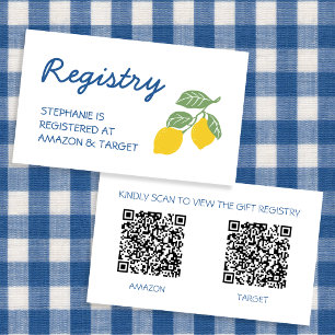 Geschenkliste 2 QR-Codes Amalfi-Küste Zitrone Begleitkarte