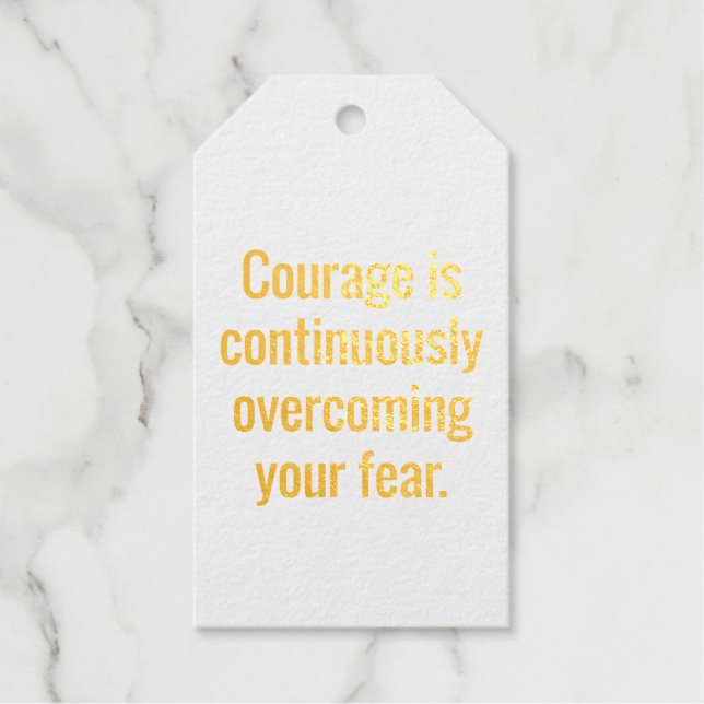Geschenkmarke "Courage Foil" Geschenkanhänger (Vorderseite)