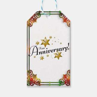 Geschenkmarke Elegante Happy Anniversary Card Geschenkanhänger
