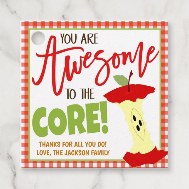 Geschenkmarke für Lehrer Geschenkanhänger (Vorderseite)