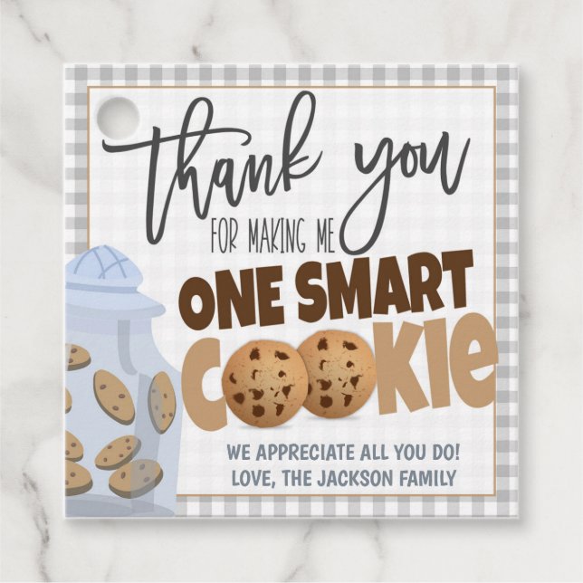 Geschenkmarke für Lehrer Geschenkanhänger (Vorderseite)