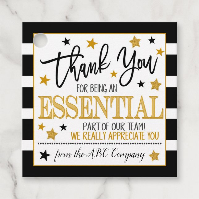 Geschenkmarke für Mitarbeiter Geschenkanhänger (Vorderseite)