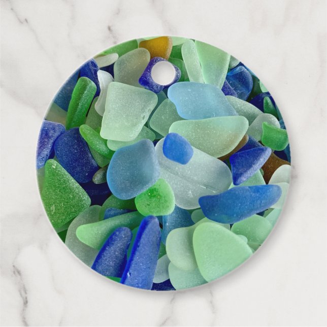 Geschenkmarke für Seaglass - Set von 12 Jahren Geschenkanhänger (Vorderseite)