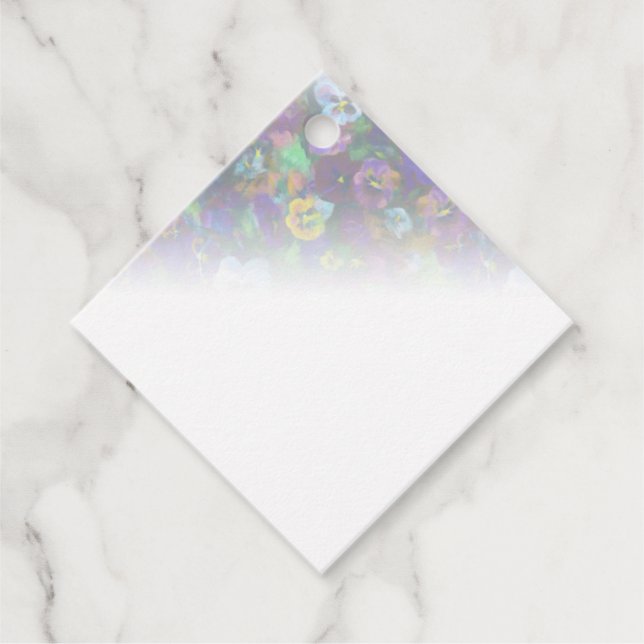 Geschenkmarke für Stiefmütterchen [lila] Geschenkanhänger (Vorderseite)