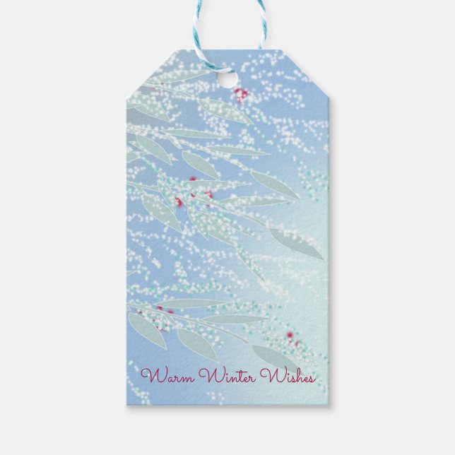 Geschenkmarke für Winterzweige Geschenkanhänger (Vorderseite)