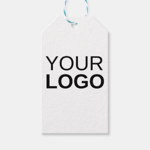 Geschenkmarke mit blauer und weißer Zeichenkette Geschenkanhänger