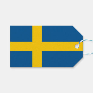 Geschenkmarke mit der Flagge Schwedens Geschenkanhänger
