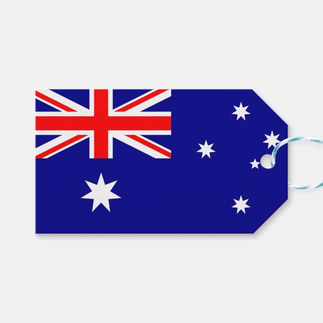 Geschenkmarke mit Flagge Australiens Geschenkanhänger (Vorderseite (Horizontal))