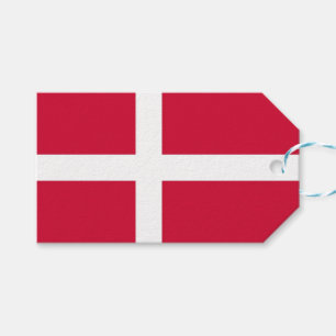 Geschenkmarke mit Flagge Dänemarks Geschenkanhänger