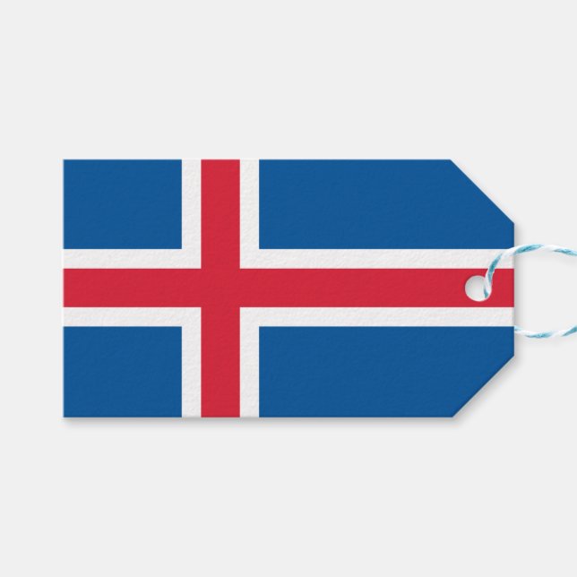 Geschenkmarke mit Flagge Islands Geschenkanhänger (Vorderseite (Horizontal))