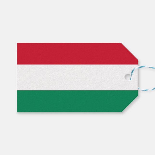 Geschenkmarke mit Flagge Ungarns Geschenkanhänger (Vorderseite (Horizontal))
