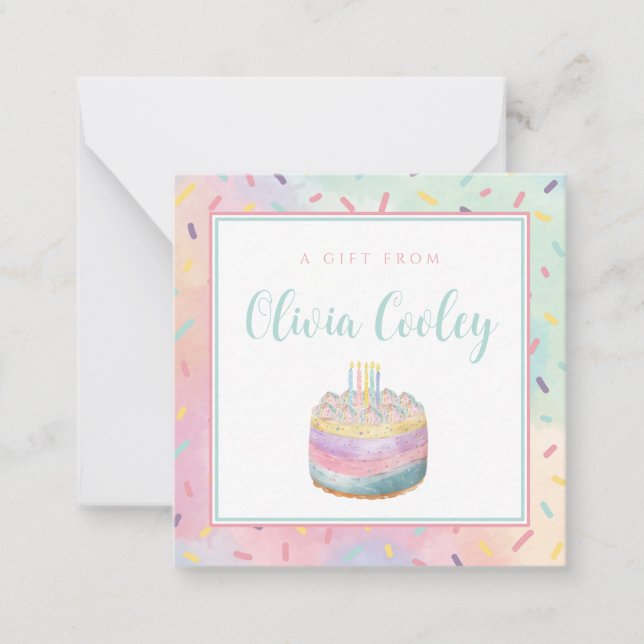 Geschenkmarke Personalisiert Mitteilungskarte (Vorderseite)