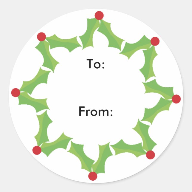 Geschenkmarke Runder Aufkleber (Vorderseite)