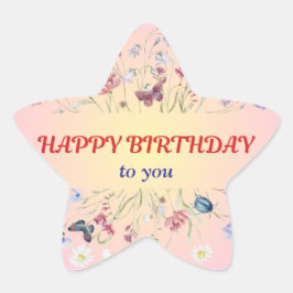 Geschenkmarke Stern-Aufkleber