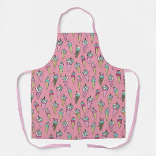 Geschenkmuster rosa Eiscreme-Tüte Schürze