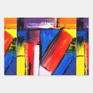 Geschenkpackung für moderne Kunst Geschenkpapier Set