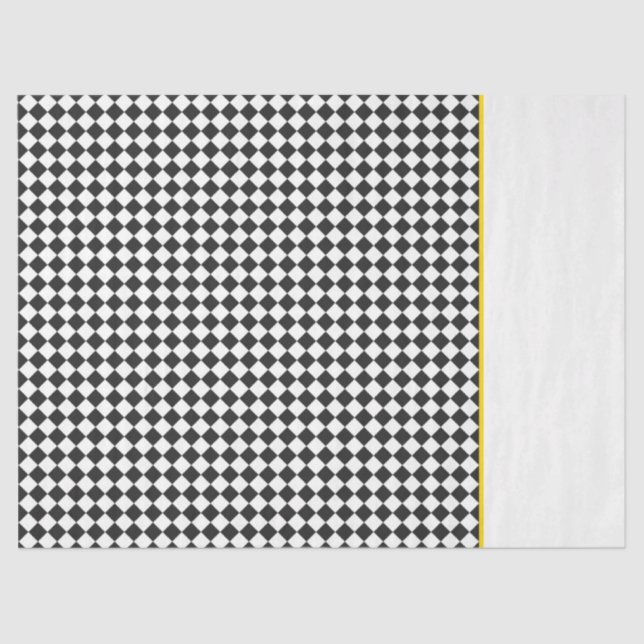 Geschenkpackung für Schwarz-weiße Schachbrettfahre Seidenpapier (Vorderseite)