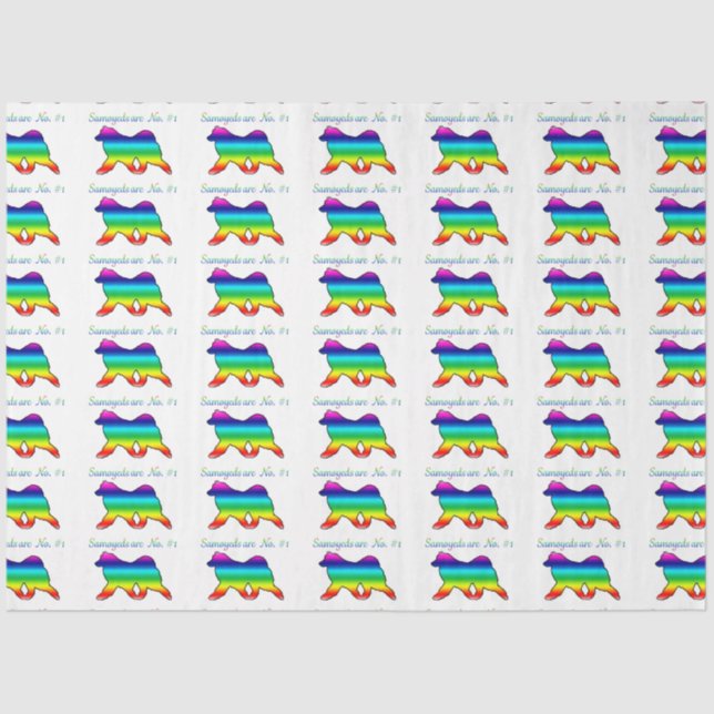 Geschenkpackung Nr.1 - Samoyed No.1; Matching-Elem Seidenpapier (Vorderseite)