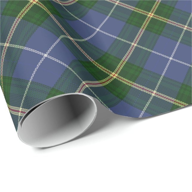 Geschenkpackung Papier blau Nova Scotia Tartan Geschenkpapier (Rolleneckpunkt)