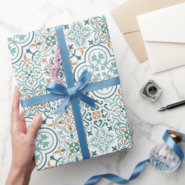 Geschenkpapier aus marokkanischem Fliesenmuster (Schenken)