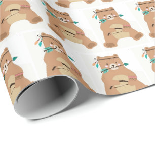 Geschenkpapier - Baby Tapferer Bär