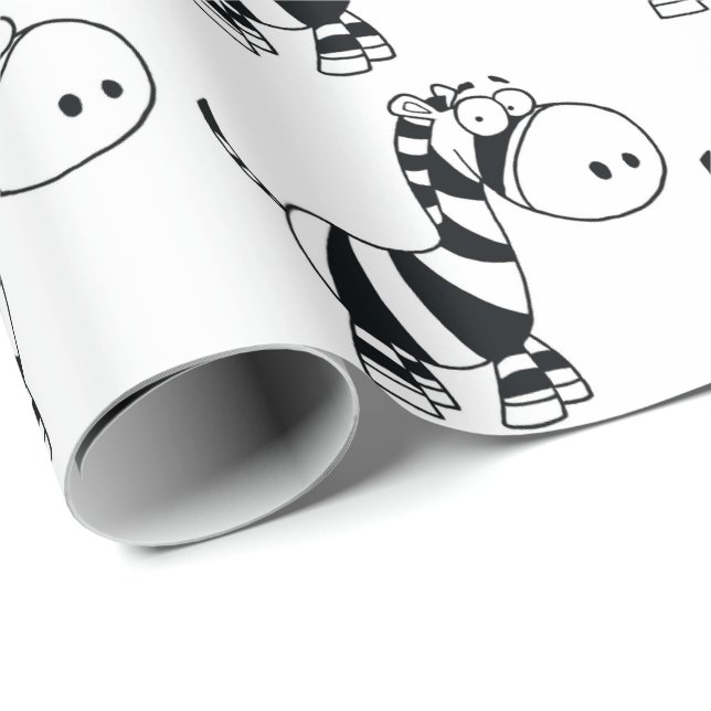Geschenkpapier - Baby Zebra (Rolleneckpunkt)