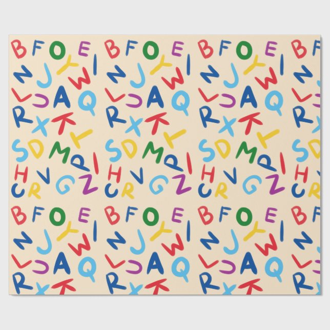 Geschenkpapier - Bildendes Geschenkpapier für Kind (Flach)