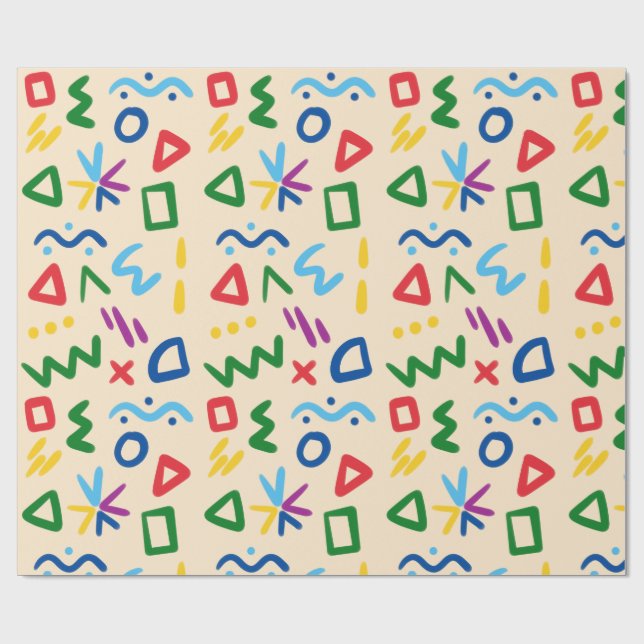 Geschenkpapier - Bildungs-Geschenkpapier für Kinde (Flach)