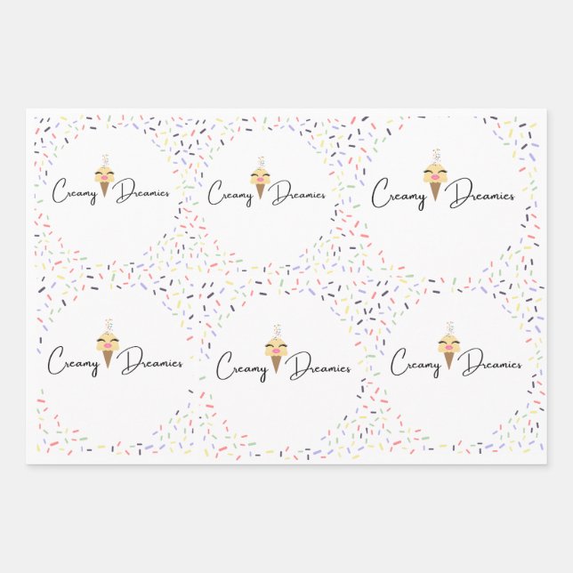 Geschenkpapier Bogen Geburtstagsmädchen Vanessa Va Set (Vorderseite)