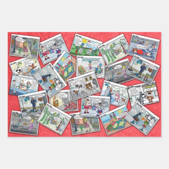 Geschenkpapier | Comic | Cartoon (Vorderseite)