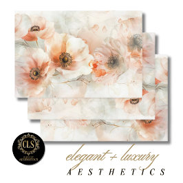 Geschenkpapier – Decoupage - Elegante Pfingstrosen Set
