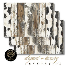 Geschenkpapier – Decoupage - Rustikales Holz Set