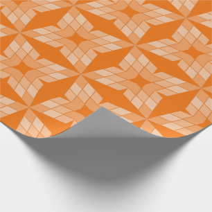 Geschenkpapier - Diamantblütenblätter auf Orange