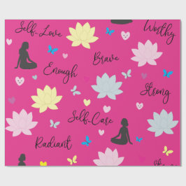 Geschenkpapier | Empowerment Lotus Blumenmuster