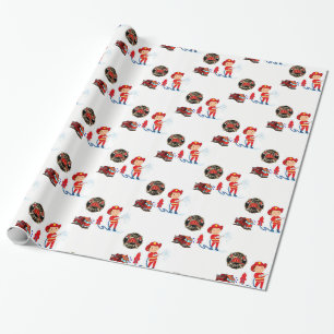 Geschenkpapier Feuerwehrmann