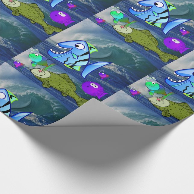 Geschenkpapier Fisch (Ecke)