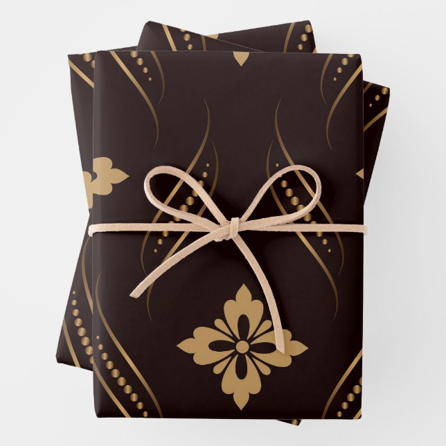 Geschenkpapier Flachblatt Set aus 3 (Beispiel)