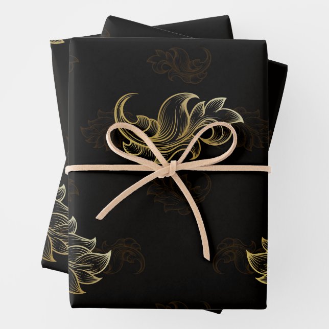 Geschenkpapier Flachblatt-Set aus 3 Teilen Set (Beispiel)
